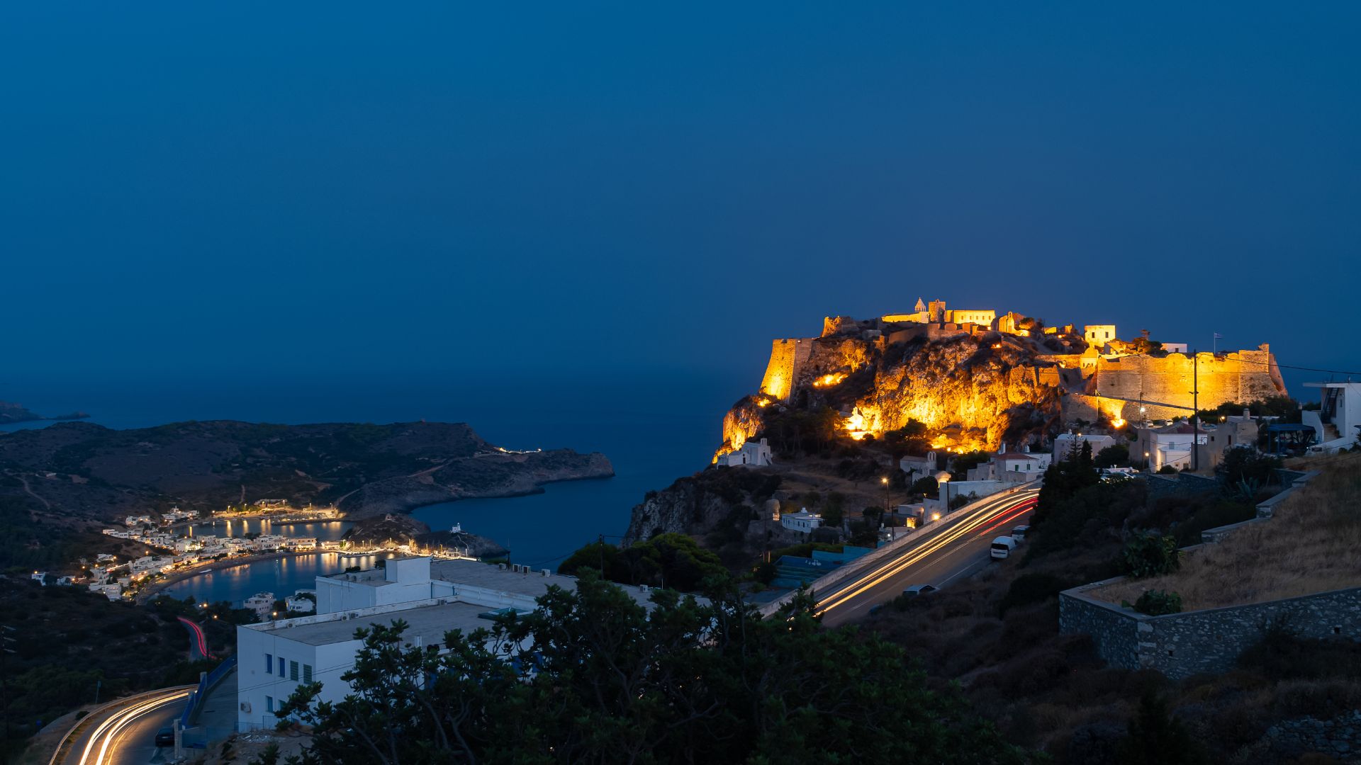 camping kapsali view in case in chora kythira